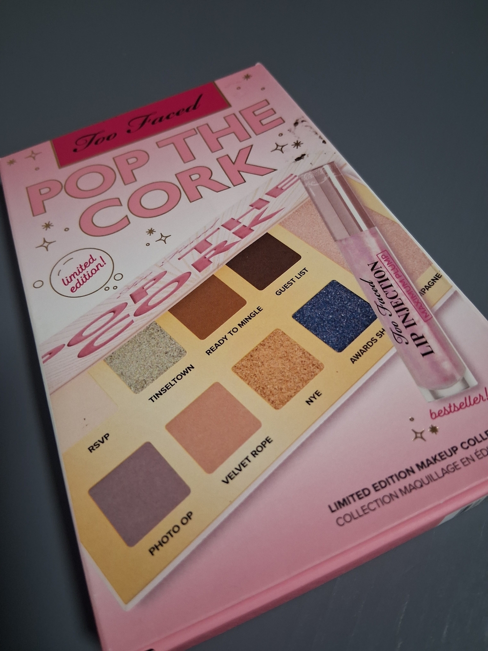 Too Faced Pop The Cork Eyeshadow Palette And Lip Injection-MAXIMUM PLUMP